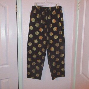True Religion Buddha Pajama Pants Size XL Gold Foil Pockets Loungewear Unisex